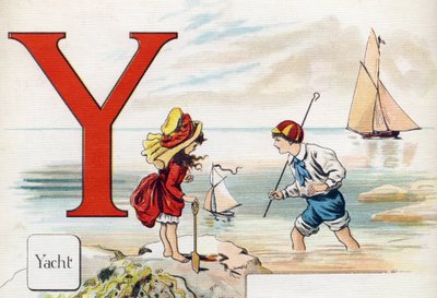 Bokstaven Y: Yatch. Gravyr i "ABC L