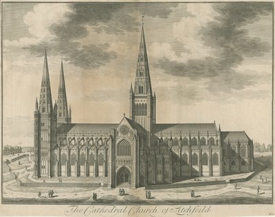 Lichfield Cathedral - South View: gravyr, nd [c 1730] av Unbekannt