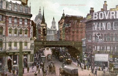 London - Ludgate Hill i City of London, tidigt 1900-tal (vykort) av Unbekannter Künstler