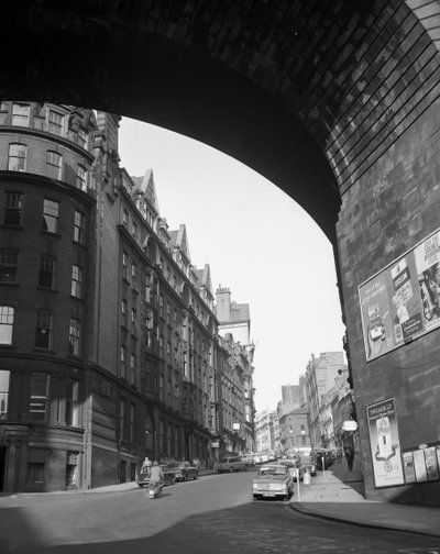 Tittar upp på Dean Street från The Side, Newcastle upon Tyne, Storbritannien, november 1963 (s/v foto) av Unbekannt