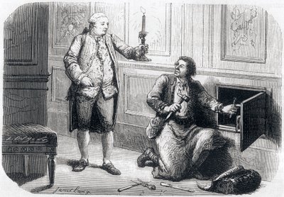 Ludvig XVI upplyser låssmeden Francois Germain av Unbekannt