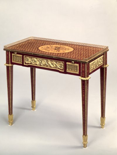 Louis XVI intarsia skrivbord, av Jean Henri Rieser av Unbekannt