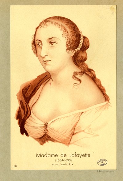 Madame de Lafayette av Unbekannter Künstler