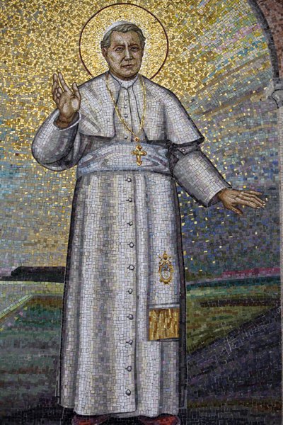 Madonna della Scala Benediktinerklostret, Noci, Apuliens mosaik föreställande påven Pius X, Noci, Italien av Unbekannt