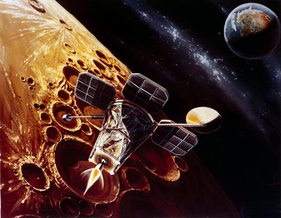 Bemannad rymdflygning, USA, Apollo, allmän teckning av Lunar Orbiter av Unbekannt