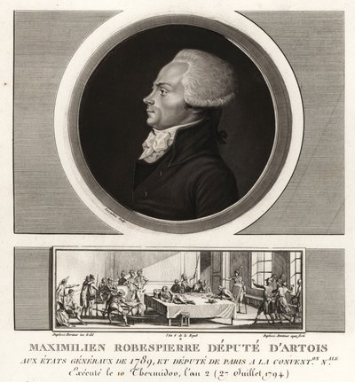 Maximilien Robespierre, vice av Artois, avrättad 1794 av Unbekannt