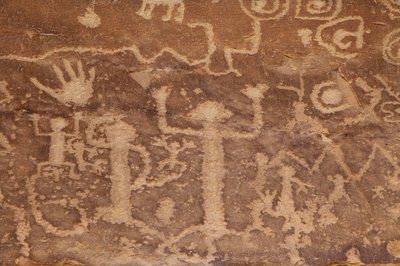 Mesa Verde, amerikanska Petroglyphs Anasazi eller Pueblo förfäder av William M. Timlin