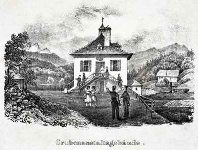 Saltgruva: byggandet av gruvbolaget i Durrnberg, Österrike av Unbekannt