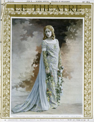 Miss Garden som Melisande av Unbekannter Künstler