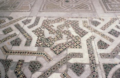 Mosaikgolv i Monreale Cathedral, Sicilien (foto) av Unbekannt