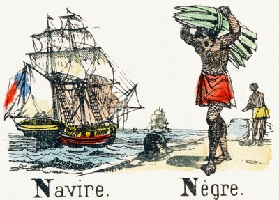 N - Navire Negre - Child Entertainment Alphabet c.1890 (litografi) av Unbekannt