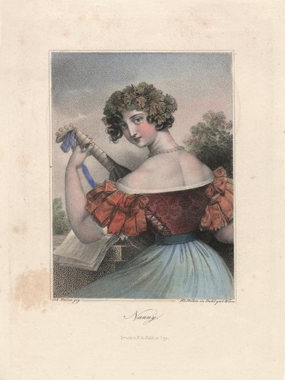 Nanny, Leipzig, ca 1840 (gravyr) av Unbekannter Künstler