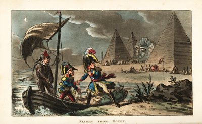 Napoleon Bonaparte överger den revolutionära armén i Egypten av Unbekannter Künstler