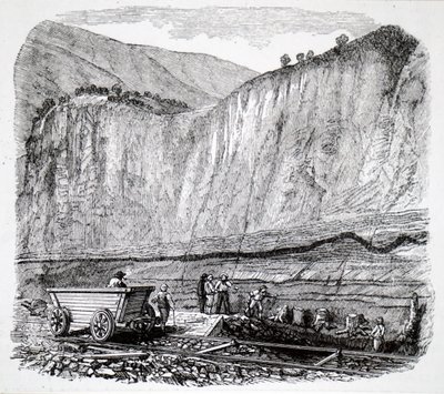 Navvies arbetar på Liverpool-Manchester Railway. av Unbekannt