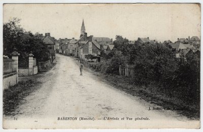 Normandie, Manche (50): utsikt över staden Barenton - Vykort daterat 1910 av Unbekannt