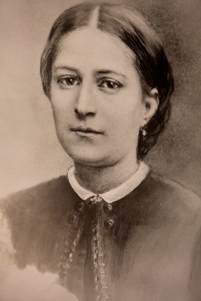 Notre-Dame-des-Victoires basilika; Louis och Zelie Martins kapell; Porträtt av Zelie Martin; Paris, Frankrike av Unbekannt