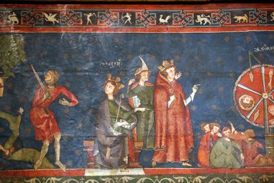 Notre Dame de Clermont-katedralen, Clermont-Ferrand, Frankrike, St Georges kapell (slutet av 1200-talet), Fresco-detalj (foto) av Unbekannt