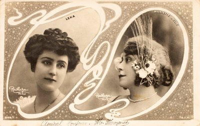 Gammalt vykort/Leka/Mariette Sully (1874-1940)/Skådespelerska av William M. Timlin