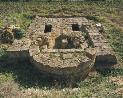 Gamla ruiner av en basilika, Valley Of The Temples, Agrigento, Sicilien, Italien av Benjamin Baud