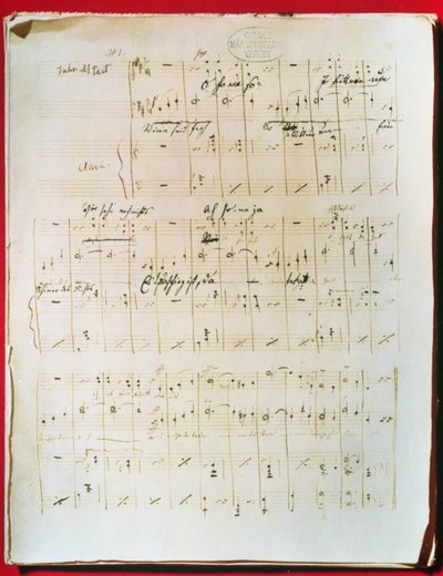 Originalpartitur av wienvalsen 