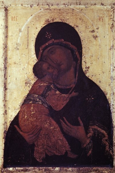 Vår Fru av Vladimirs ikon av Andrei Rublyov av Unbekannter Künstler