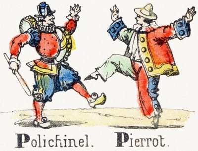 P - Polichinelle Pierrot - Child Entertainment Alphabet c.1890 (litografi) av Unbekannt