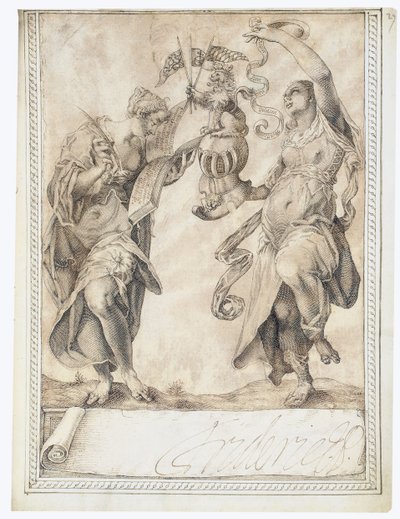 Sida från albumet Amicorum av Philipp Hainhofer, 1596-1633 av Unbekannt