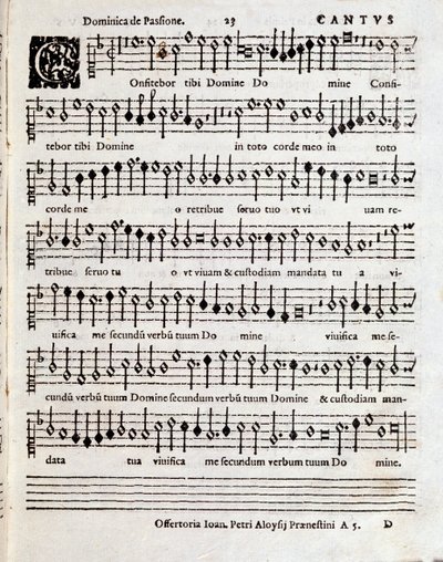 Sida med partitur i Song of Solomon av Penderecki (ca 1970-1973) av Unbekannter Künstler