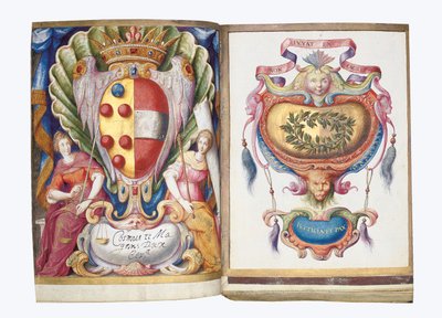Sidor från albumet Amicorum av Philipp Hainhofer, 1596-1633 av Unbekannt