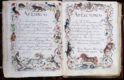 Sidor från albumet Amicorum av Philipp Hainhofer, 1596-1633 av Unbekannt