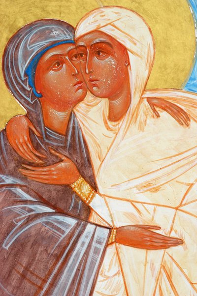 Gemälde der Heimsuchung im orthodoxen Kloster Ain Kerem Ain-Karim Israel von Unbekannt