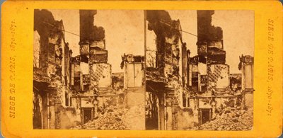 Paris Siege (1871): utsikt över staden under preussarnas belägring av staden mellan 20/09/1870 och 28/01/1871. Fotografi av Q.V.. Tryck på kartong Dim. 17x6,9 cm av Unbekannt