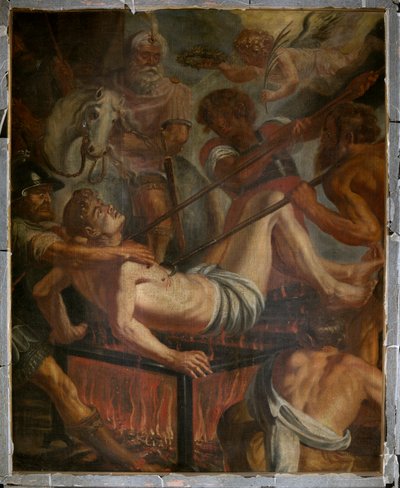 Församlingskyrka (Saint Laurentius församlingskyrka). Målning. av Unbekannter Künstler