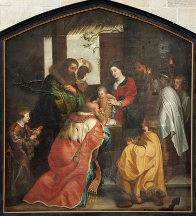 Församlingskyrka (Saint Martins församlingskyrka). Målning. av Unbekannter Künstler