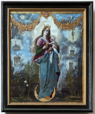 Församlingskyrka (Parochiekerk Sint-Martinus). Målning. Obefläckad befruktning, eller Madonna med barn. av Unbekannter Künstler
