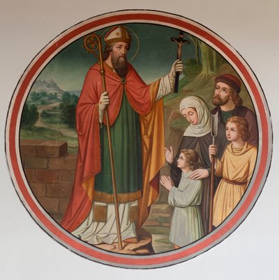 Församlingskyrka (Sint-Denijs-Boekel, församlingskyrka Sint-Denijs). Southisle. En väggmålning. av Unbekannter Künstler