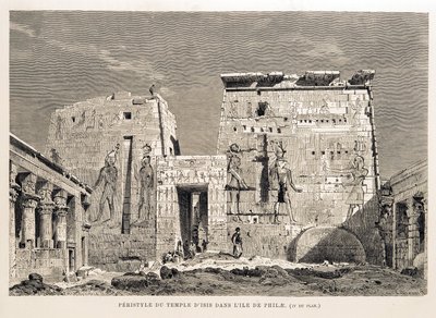 Peristyle av Isis-templet på ön Philae, Egypten Illustration från Atlas of Egypt av Unbekannt