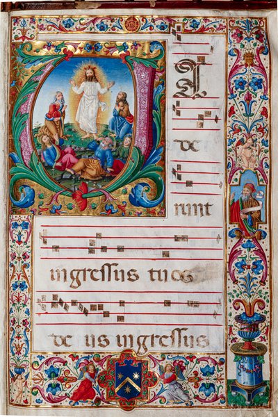 Piccolomini bibliotek: körbok, torsk. 29.13, ff. 30r med "Transfiguration", av Florentine illuminator. av Unbekannter Künstler
