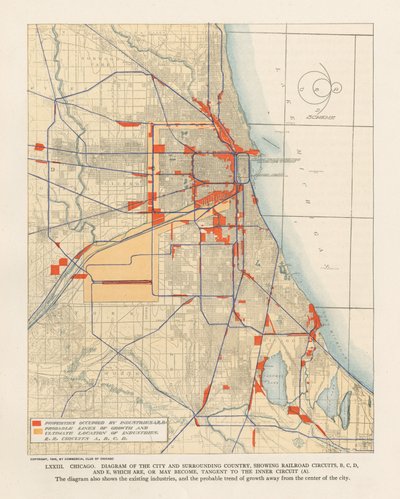 Plåt LXXIII från Plan of Chicago av Unbekannt