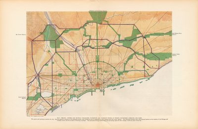 Tallrik XLIV från Plan of Chicago av Unbekannt