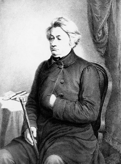 Porträtt av Adam Bernard Mickiewicz (1798-1855), polsk poet, dramatiker, essäist och politisk aktivist, gravyr efter fotografi av Vezenberg & Co av William M. Timlin
