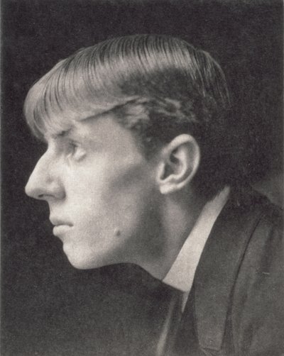 Porträtt av Aubrey Beardsley (1872-98) av Frederick Evans (1853-1943) (sepiafoto) av Unbekannt