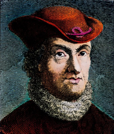 Porträtt av Baruch Spinoza, holländsk filosof (gravyr) av Unbekannter Künstler