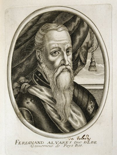 Porträtt av hertigen av ALba (1507-1582) (gravyr) av Unbekannter Künstler