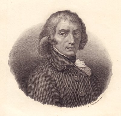 Porträtt av den italienske poeten Giuseppe Parini (1729-1799), kopparstick av Piotti från teckning av Andrea Appiani av William M. Timlin