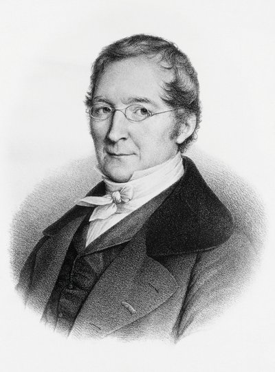 Porträtt av Joseph-Louis Gay-Lussac (1778-1850), fransk kemist och fysiker, gravyr av William M. Timlin