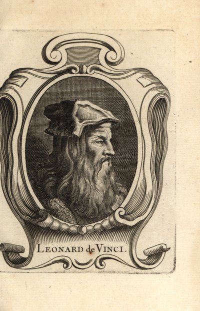 Porträtt av Leonardo da Vinci, italiensk renässanskonstnär. av Unbekannter Künstler