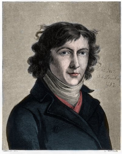 Porträtt av Louis de Saint-Just av Unbekannt