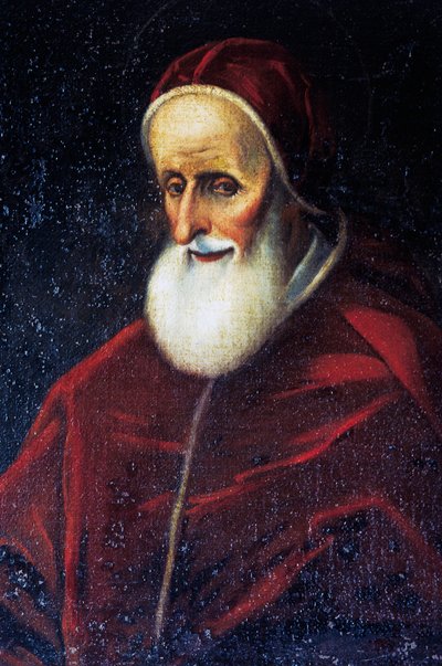 Porträtt av påven Pius V (Bosco Marengo av Benjamin Baud