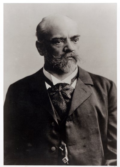 Porträttfotografi av Antonin Dvorak (1841-1904) tjeckisk kompositör (s/v foto) av Unbekannt